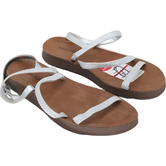 Steve Madden Big Girls Rhinestone Strappy Sandals Size 2 - Picture 4 of 6